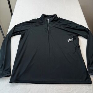 Cascade Sport 1/4 Zip Pullover Mens XXL Black Good Performance Long Sleeve Top